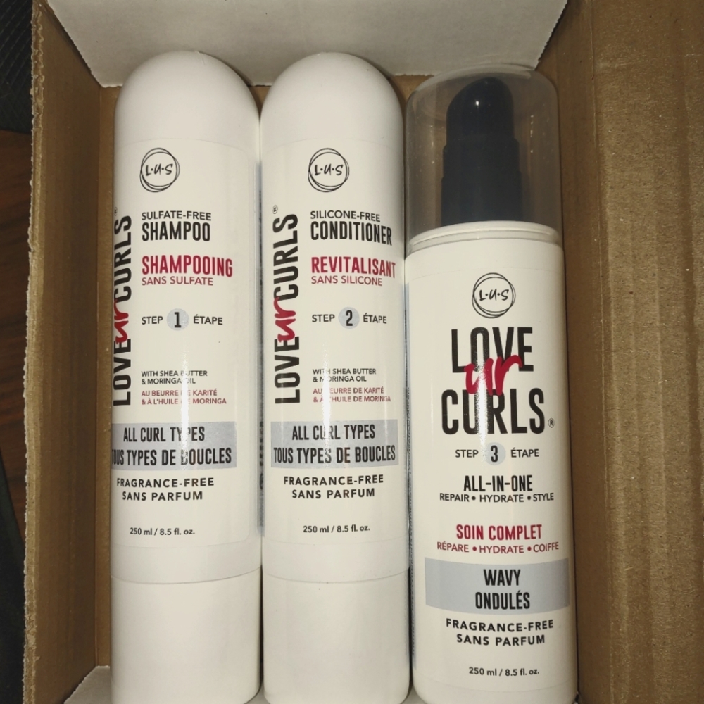 COPY - NEW IN BOX - LUS 3 Step System, Fragrance Free  for Wavy Curls 